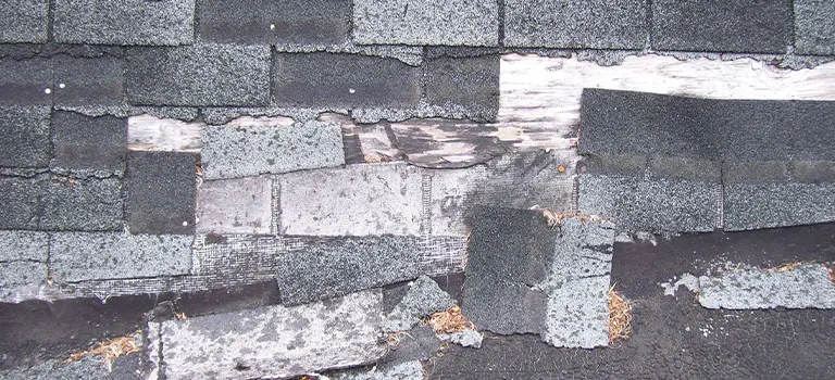 Repairs needed on a damaged roof