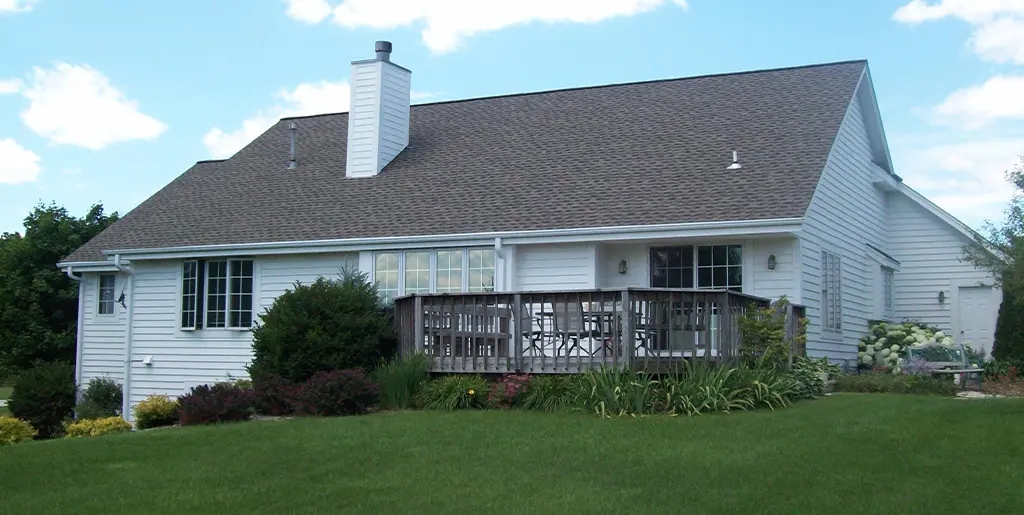 Asphalt roofing on a home