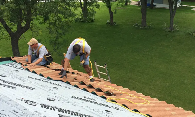 Custom roofing installation
