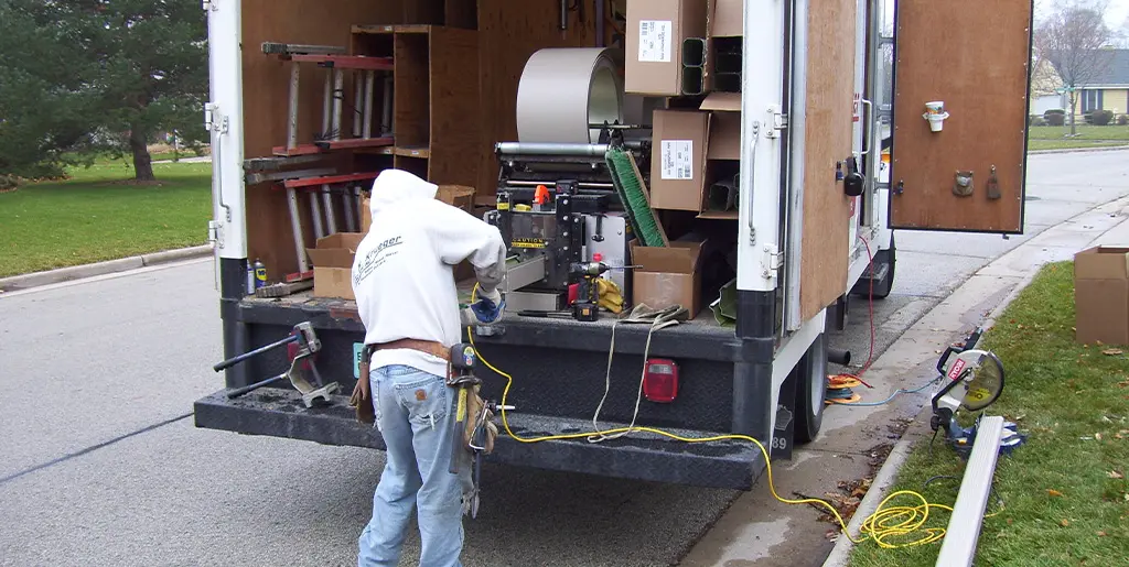 K-style gutters created onsite for installation