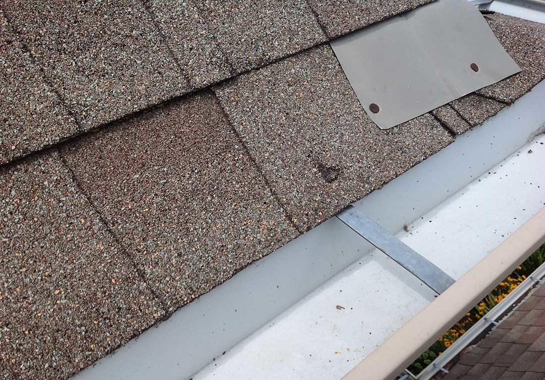 Hail damage on roofing tiles