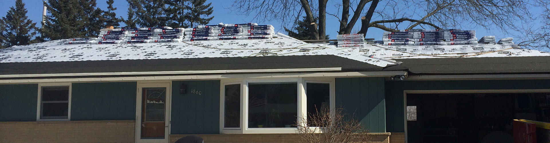 Winter re-roofing project